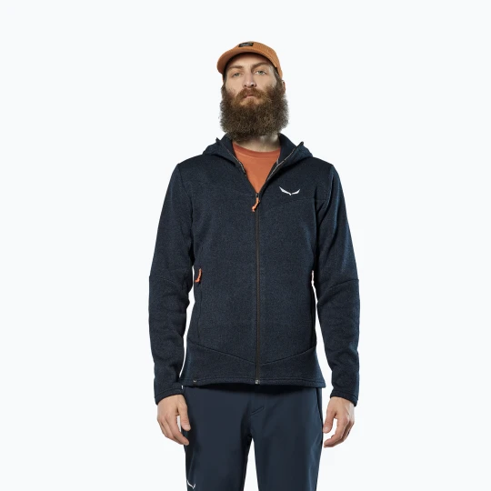 Zdjęcie produktu Bluza trekkingowa męska Salewa Puez Rocca Polarlite Hood navy blazer Granatowy