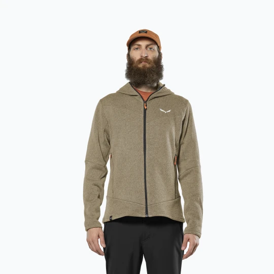 Zdjęcie produktu Bluza trekkingowa męska Salewa Puez Rocca Polarlite Hood quicksand Brązowy