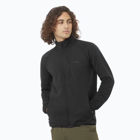Zdjęcie produktu Bluza trekkingowa męska Salomon Lightwarm Full Zip deep black