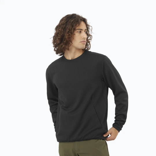 Zdjęcie produktu Bluza trekkingowa męska Salomon Motomesh Crewneck deep black