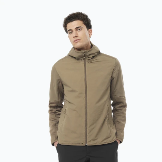 Zdjęcie produktu Bluza trekkingowa męska Salomon Outline Hyb Warm Hd shitake Brązowy
