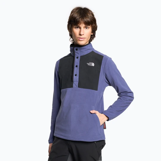 Zdjęcie produktu Bluza trekkingowa męska The North Face Homesafe Snap Neck Fleece Pullover cave blue / black Fioletowy