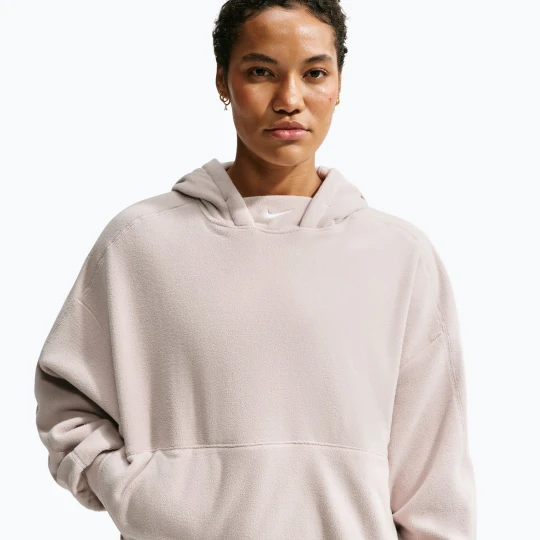 Zdjęcie produktu Bluza treningowa damska Nike One Therma-FIT Oversized cream Ii / white Różowy