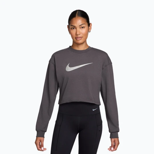 Zdjęcie produktu Bluza treningowa damska Nike Pro Dri-Fit Crew Neck thunder grey / metallic silver / white