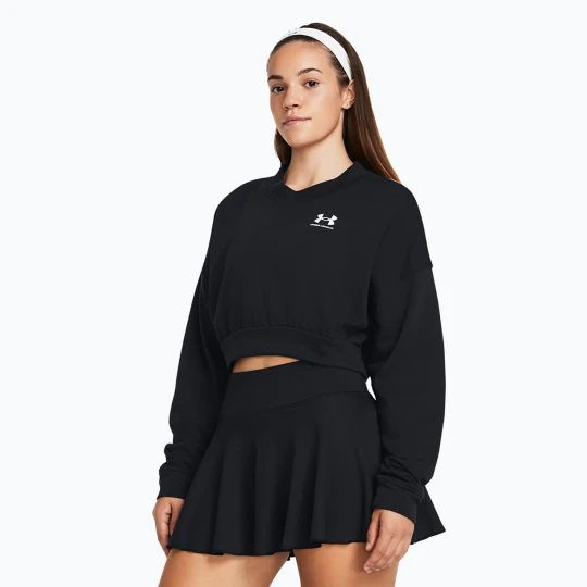 Zdjęcie produktu Bluza treningowa damska Under Armour Rival Terry Os Crop Crew black / white