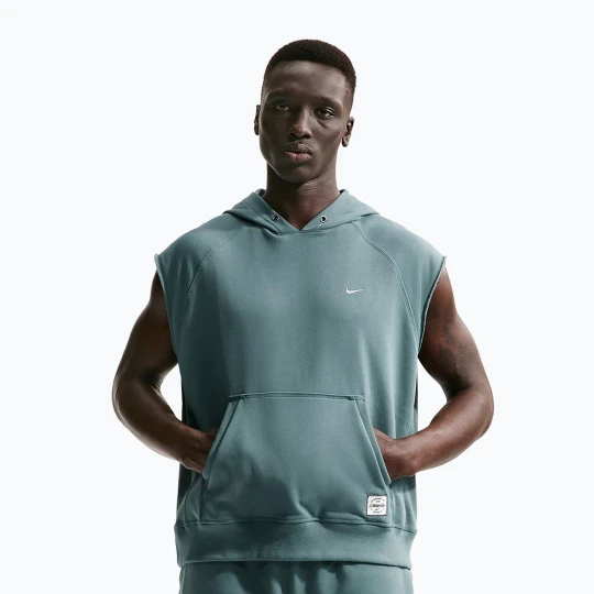 Zdjęcie produktu Bluza treningowa męska Nike Athletic Club Dri-Fit Sleeveless Hoodie mineral slate/mineral slate Niebieski