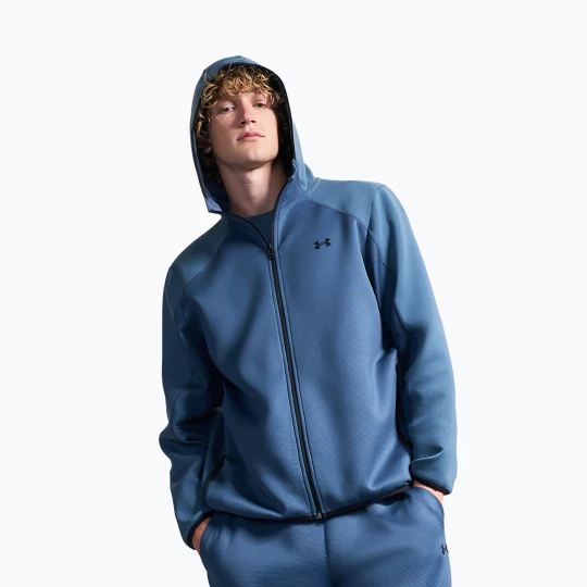 Zdjęcie produktu Bluza treningowa męska Under Armour Unstoppable Fleece downpour gray / black Niebieski