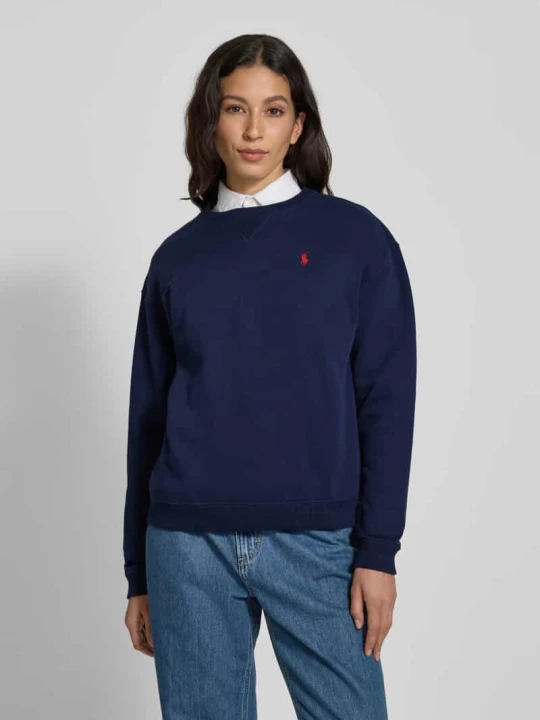 Zdjęcie produktu Bluza typu oversized z wyhaftowanym logo Polo Ralph Lauren Granatowy