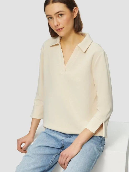 Zdjęcie produktu Bluza typu scuba z kołnierzykiem polo s.Oliver beżowy
