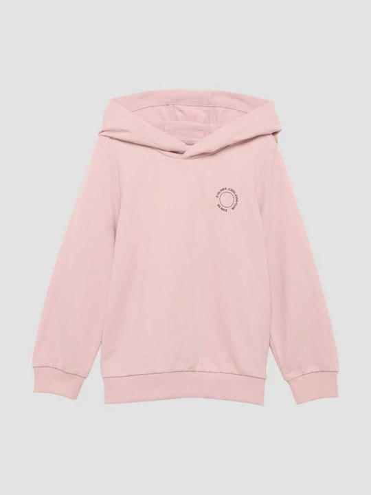 Zdjęcie produktu Bluza unisex z kapturem, prążkowanymi mankietami i małym nadrukiem s.Oliver różowy