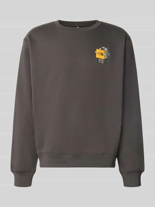 Zdjęcie produktu Bluza w kroju relaxed fit z mieszanki bawełny z detalem z logo The North Face Antracytowy