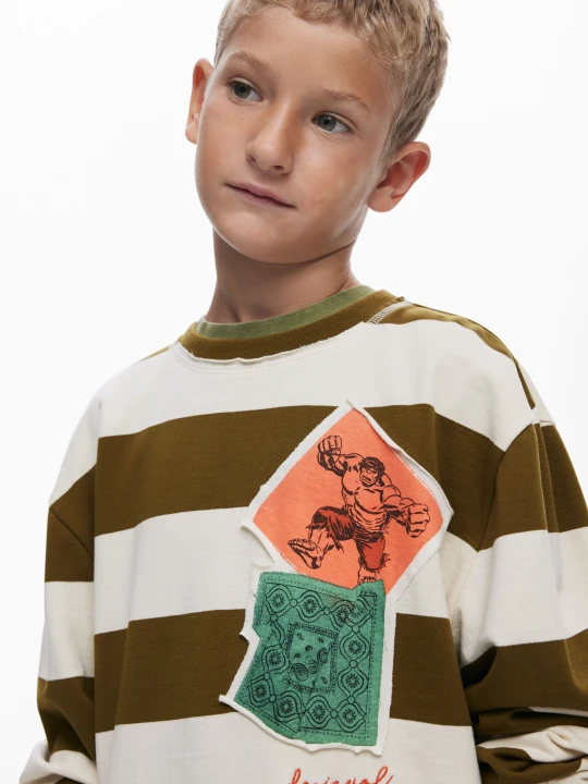 Zdjęcie produktu Bluza w paski Hulk™ Desigual zielony