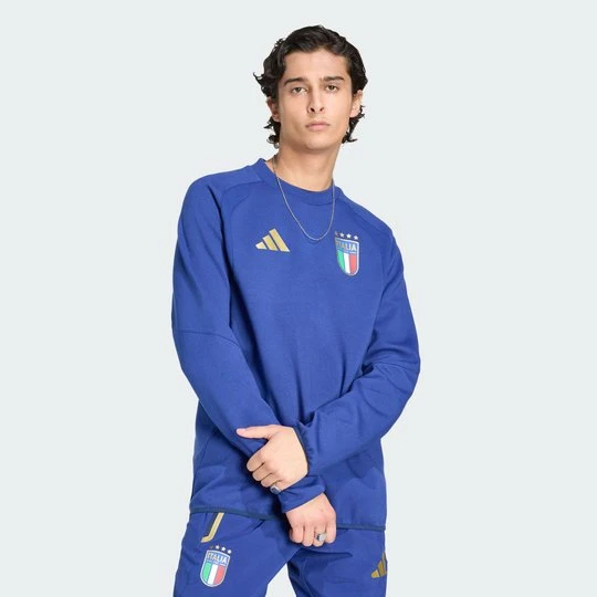 Zdjęcie produktu Bluza Włochy Tiro Travel Crew Adidas Victory Blue