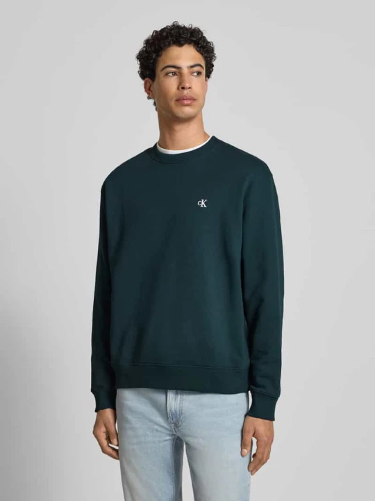 Zdjęcie produktu Bluza z czystej bawełny Calvin Klein Jeans Granatowy
