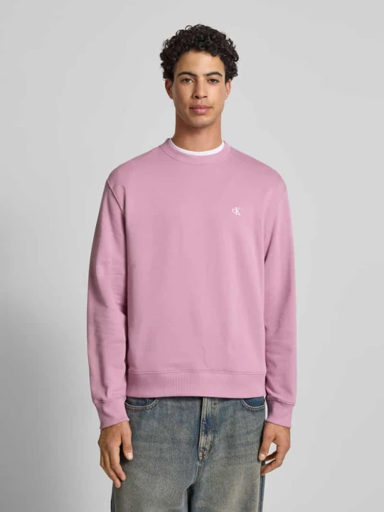 Zdjęcie produktu Bluza z czystej bawełny Calvin Klein Jeans Brudnoróżowy