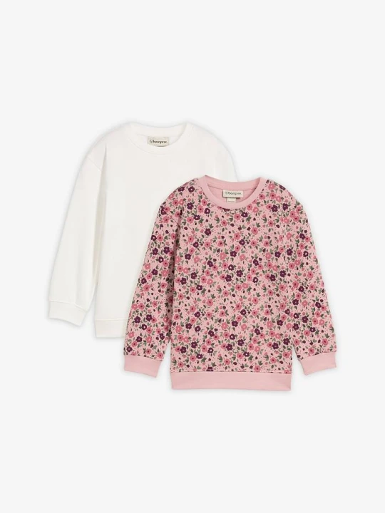 Zdjęcie produktu Bluza z czystej bawełny organicznej (2 szt.) BonPrix biały