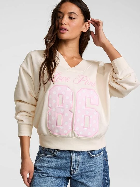 Zdjęcie produktu Bluza z dekoltem V Campus Fleece Victoria's Secret Szary