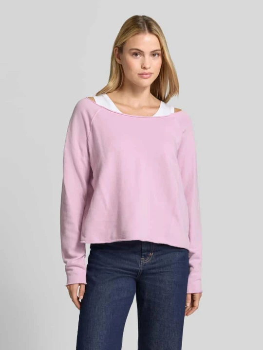 Zdjęcie produktu Bluza z dekoltem w łódkę model 'BTOWN' American Vintage Różowy