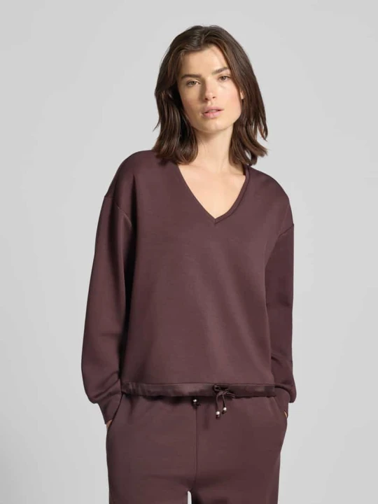 Zdjęcie produktu Bluza z dekoltem w serek Scotch & Soda Czekoladowy