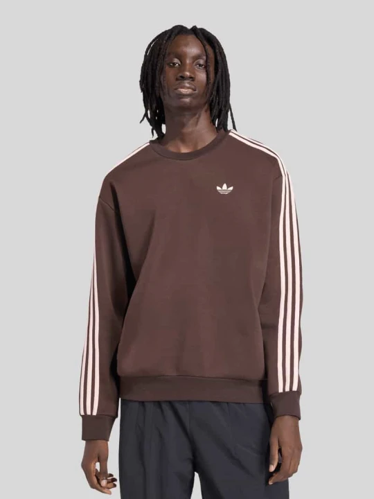 Zdjęcie produktu Bluza z detal z logo z mieszanka bawełny adidas Originals Ciemnobrązowy