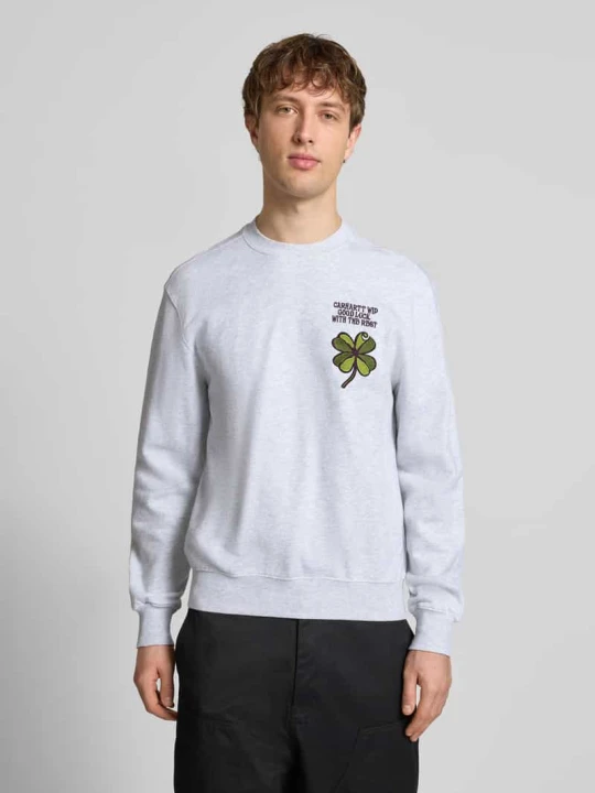 Zdjęcie produktu Bluza z detalem z logo Carhartt WIP Jasnoszary melanż