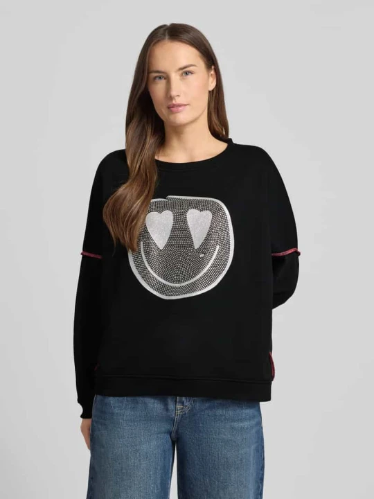 Zdjęcie produktu Bluza z Detal z logo Miss Goodlife Czarny