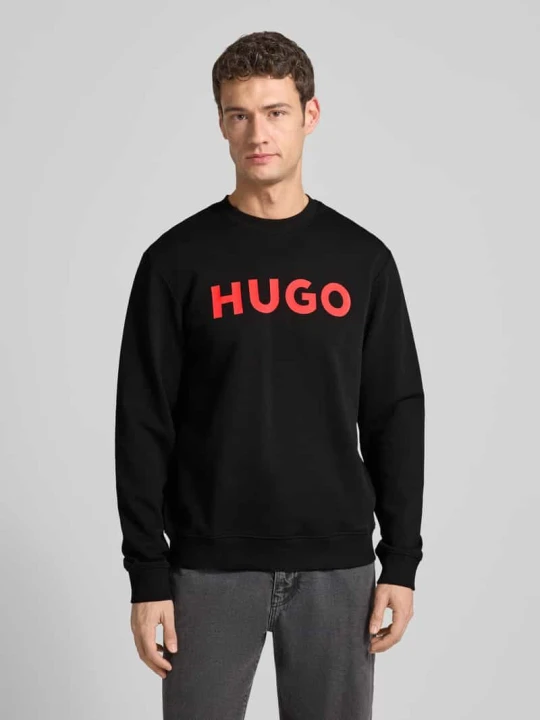 Zdjęcie produktu Bluza z detalem z logo model ‘Dem’ Hugo Czarny