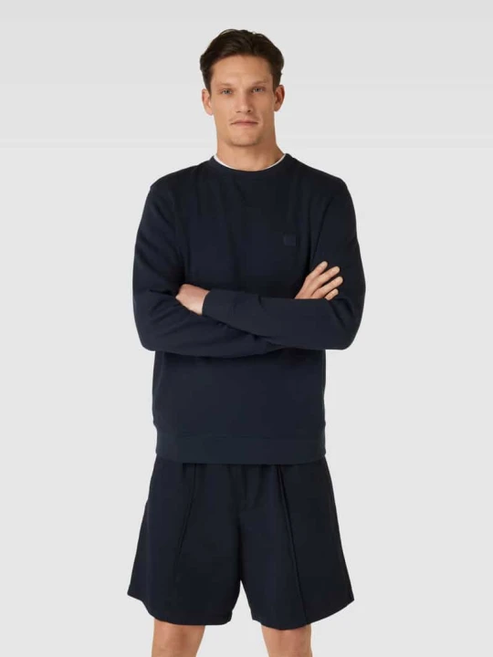 Zdjęcie produktu Bluza z detalem z logo model ‘Westart’ Boss Granatowy
