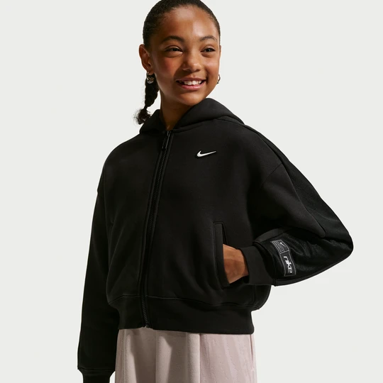 Zdjęcie produktu Dzianinowa bluza z długim rękawem do tańca dla dużych dzieci (dziewcząt) Nike - Czerń