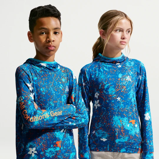 Zdjęcie produktu Bluza z długim rękawem i ochroną przed promieniowaniem UV dla dużych dzieci Nike ACG - Niebieski