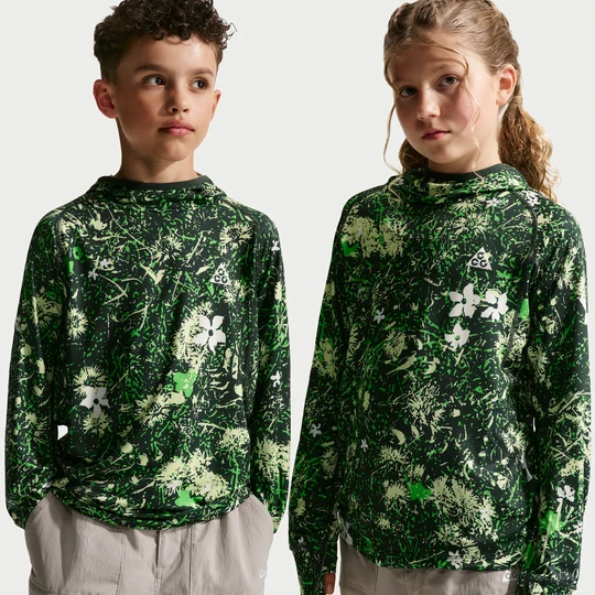 Zdjęcie produktu Bluza z długim rękawem i ochroną przed promieniowaniem UV dla dużych dzieci Nike ACG - Zieleń