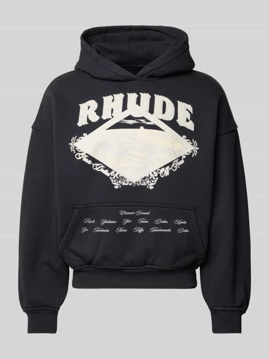 Zdjęcie produktu Bluza z dużym nadrukiem z przodu Rhude Czarny