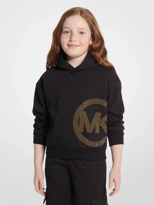Zdjęcie produktu Bluza z dzianiny z metalicznym logo z ćwieków Michael Kors CZARNY (Czarny)