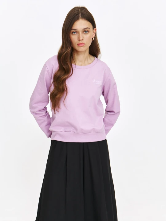 Zdjęcie produktu Bluza z dzianiny z napisem TOP SECRET Fioletowy
