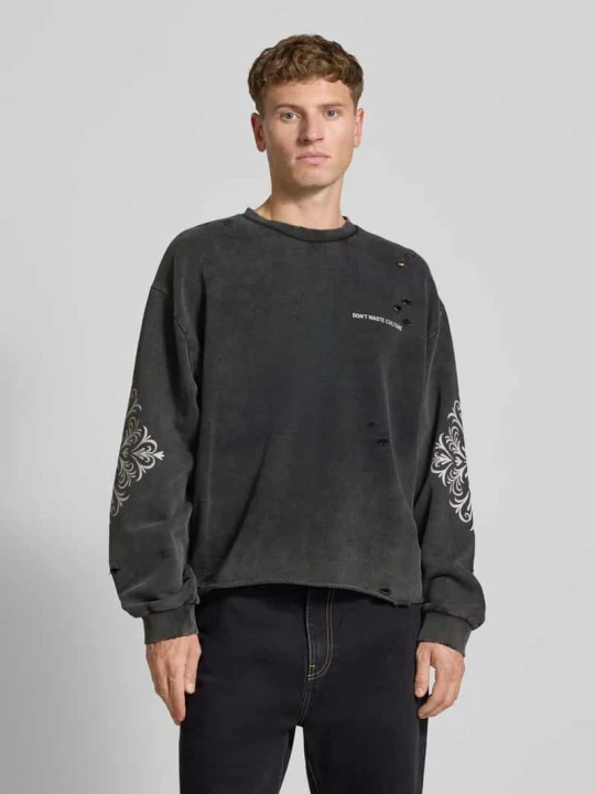 Zdjęcie produktu Bluza z efektem znoszenia model ‘Urwen’ Don't Waste Culture Antracytowy