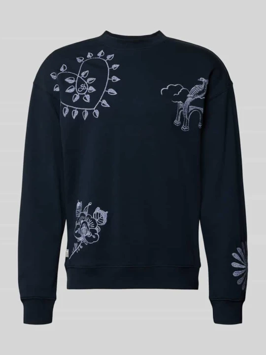 Zdjęcie produktu Bluza z haftami model 'DELFTS BLAUW' Scotch & Soda Granatowy