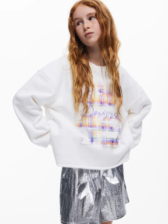 Zdjęcie produktu Bluza z haftem Desigual biały