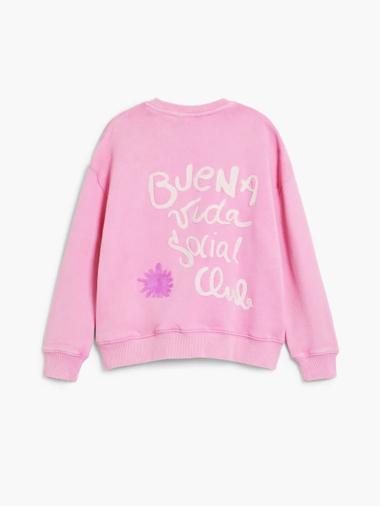 Zdjęcie produktu Bluza z haftem słońca Desigual czerwony