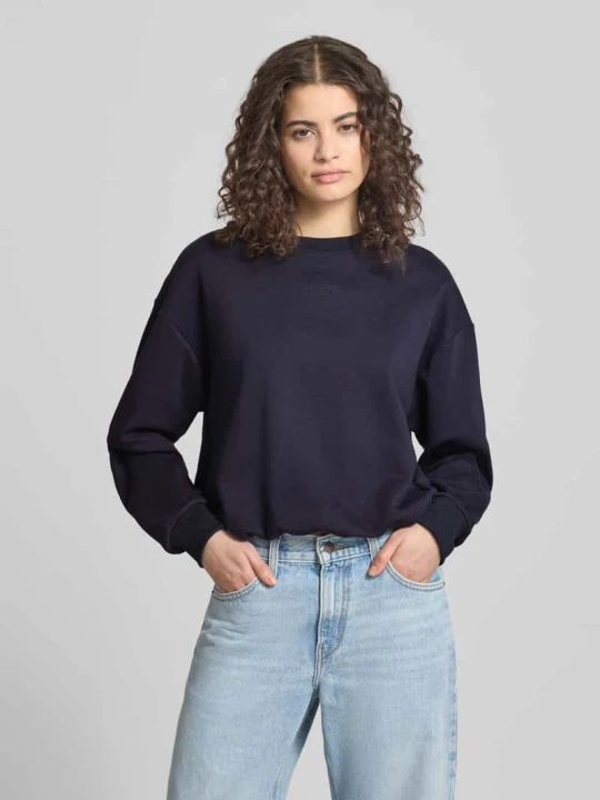 Zdjęcie produktu Bluza z haftowanym logo model 'Jana' LeGer Ciemnoniebieski