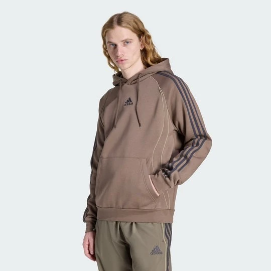 Zdjęcie produktu Bluza z kapturem Adicolor Teamgeist Cut Line Adidas Blanch Brown