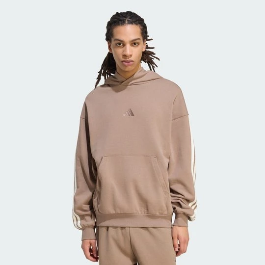 Zdjęcie produktu BLUZA Z KAPTUREM I 3 PASKAMI ADIDAS KIT beżowy