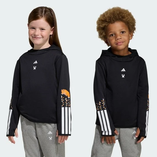 Zdjęcie produktu BLUZA Z KAPTUREM ADIDAS MINECRAFT TRAINING 3 STRIPES czarny