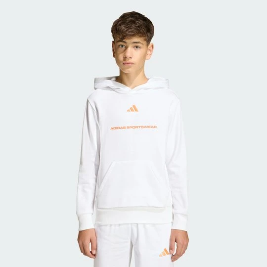 Zdjęcie produktu Bluza z kapturem adidas Slogan Fleece Hoodie biały