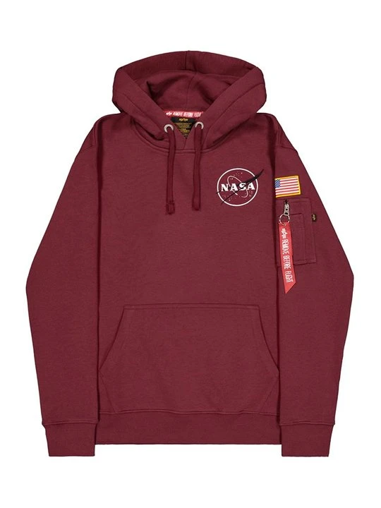 Zdjęcie produktu Bluza z kapturem Alpha Industries ciemnoczerwony