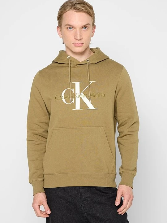 Zdjęcie produktu Bluza z kapturem Calvin Klein Jeans oliwkowy