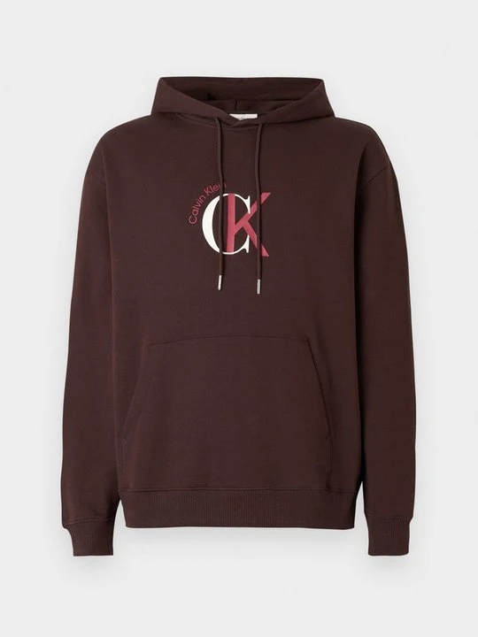 Zdjęcie produktu Bluza z kapturem Calvin Klein Jeans ciemnobrązowy
