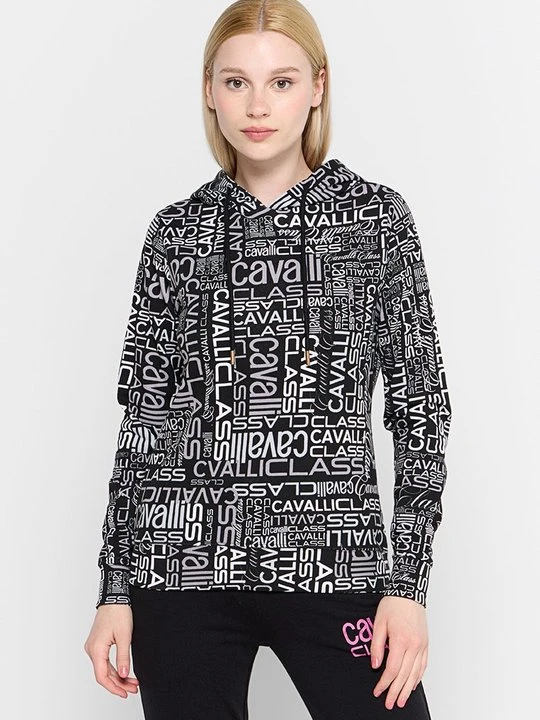 Zdjęcie produktu Bluza z kapturem Cavalli Class czarny