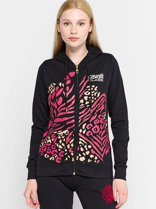 Zdjęcie produktu Bluza z kapturem Cavalli Class czarny