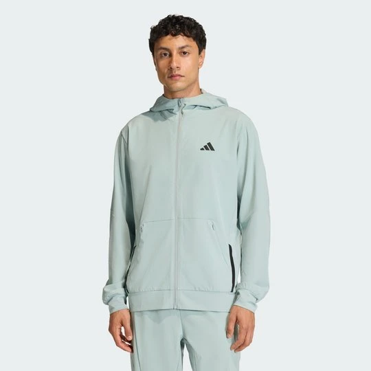 Zdjęcie produktu Bluza z kapturem D4T WORKOUT FULL-ZIP Adidas Wonder Sage