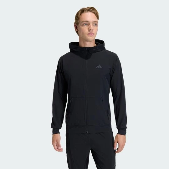 Zdjęcie produktu Bluza z kapturem D4T WORKOUT FULL-ZIP Adidas czarny